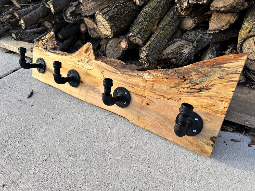 Spalted Maple Coat Rack