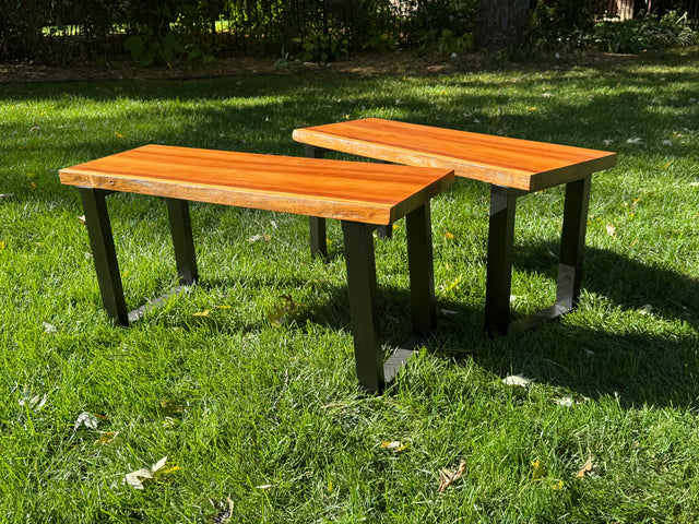 Bubinga Bench Pair