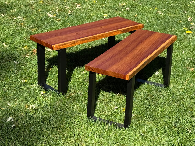 Bubinga Bench Pair