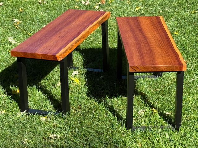 Bubinga Bench Pair
