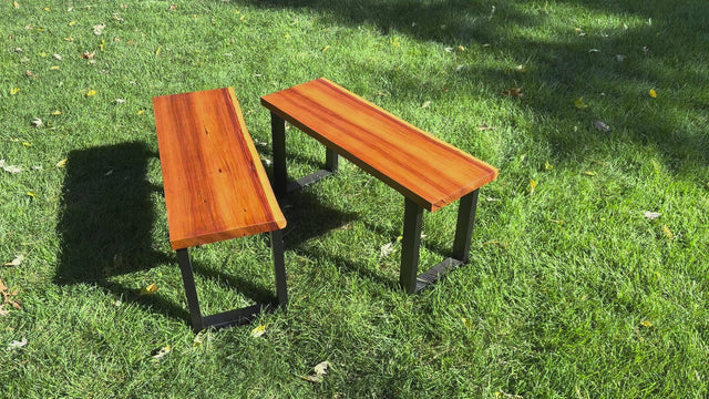 Bubinga Bench Pair